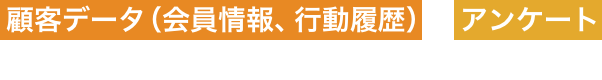 顧客データ（会員情報、行動履歴）とアンケートを組み合わせたマーケティングリサーチ